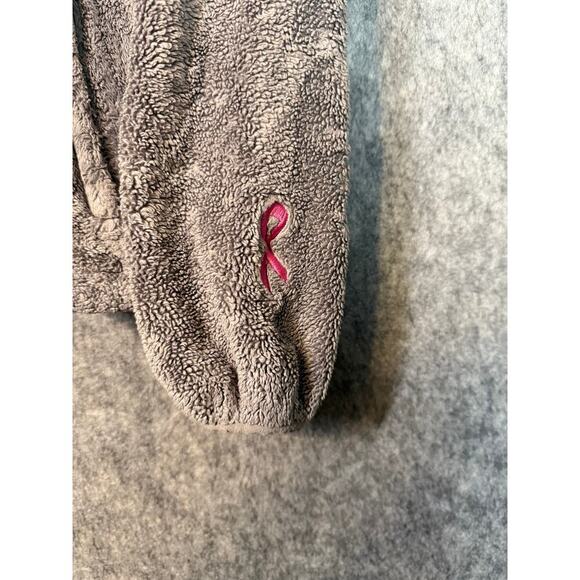 The North Face Osito 2 Gray Breast Cancer Awareness Fuzy Soft Jacket - Medium - Picture 3 of 8